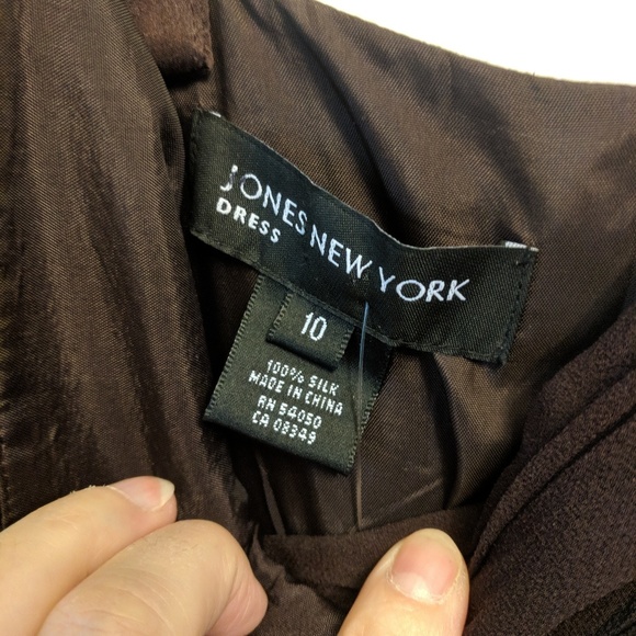 NWOT-JONES NEW YORK FORMAL BROWN DRESS - Picture 8 of 8